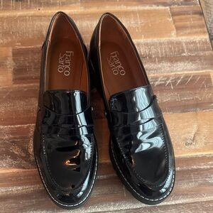 Franco Sarto Men's Black Patent Penny Loafers